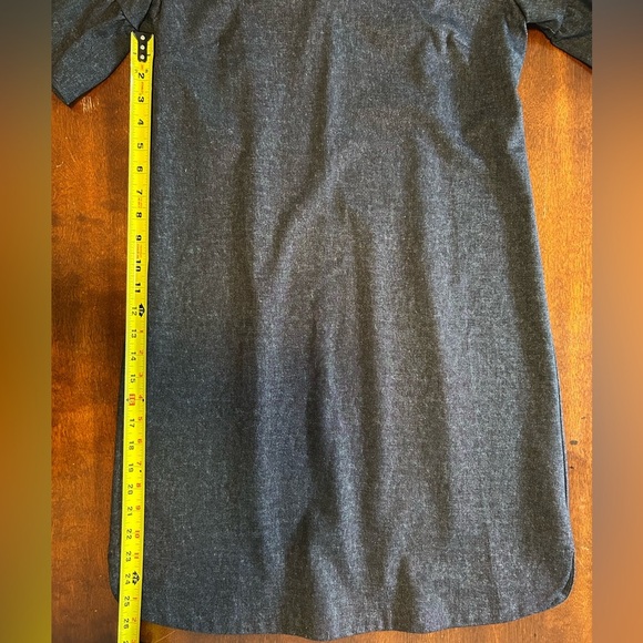 NEW Jude Connally Dark Blue Denim Look  V-Neck Dress - Picture 7 of 7